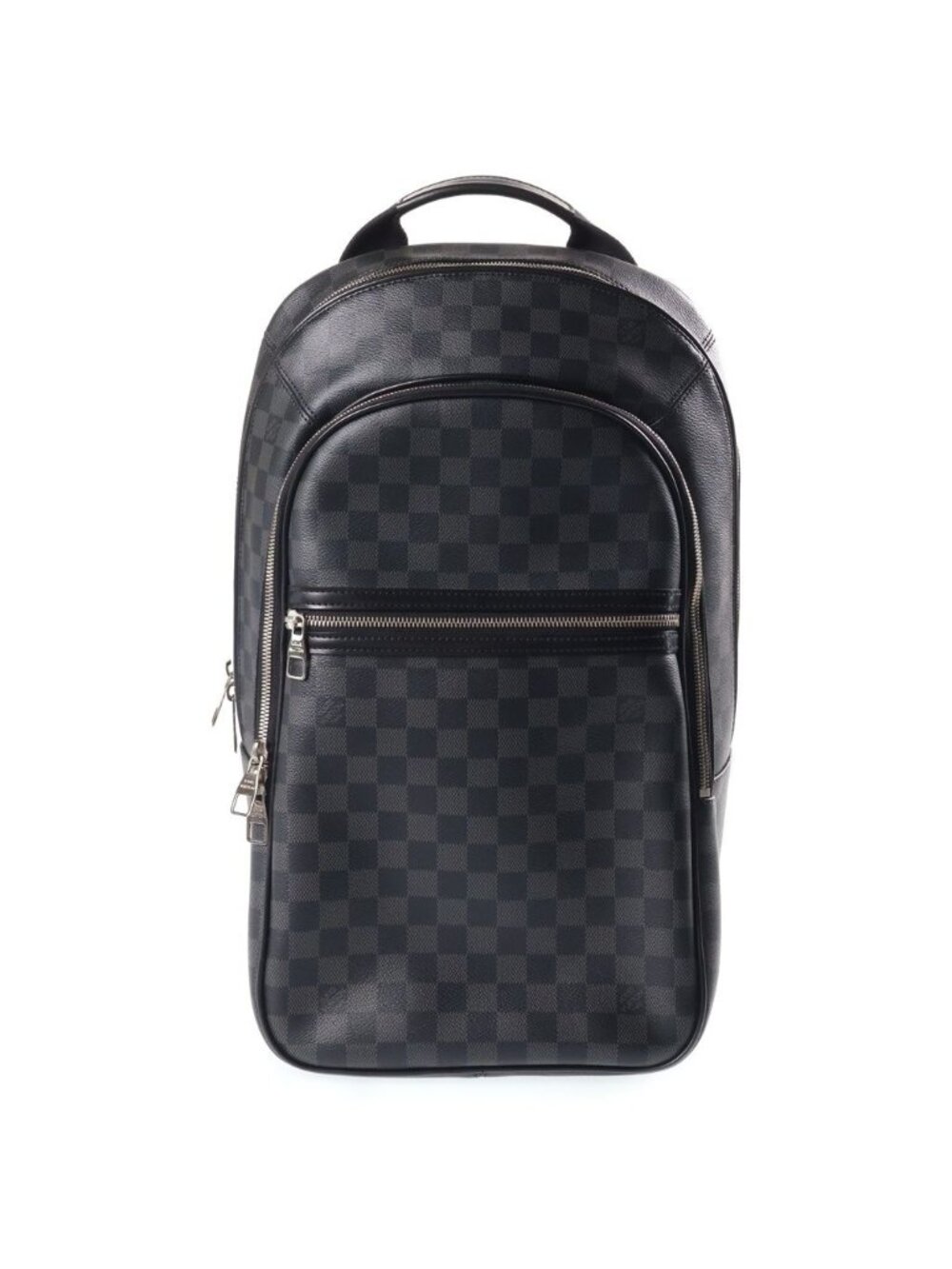 Louis Vuitton Damier Graphite Michael Backpack Black Leather Silver